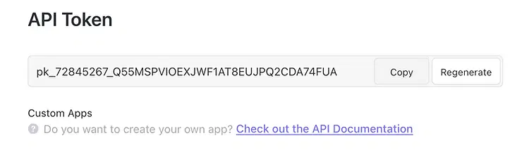 clickup screenshot copy api token